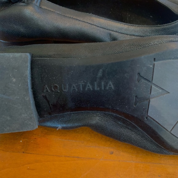 AQUATALIA SHOES BALLET FLATS LEATHER BLACK 7 1/2 Orig. $380. - Picture 8 of 8